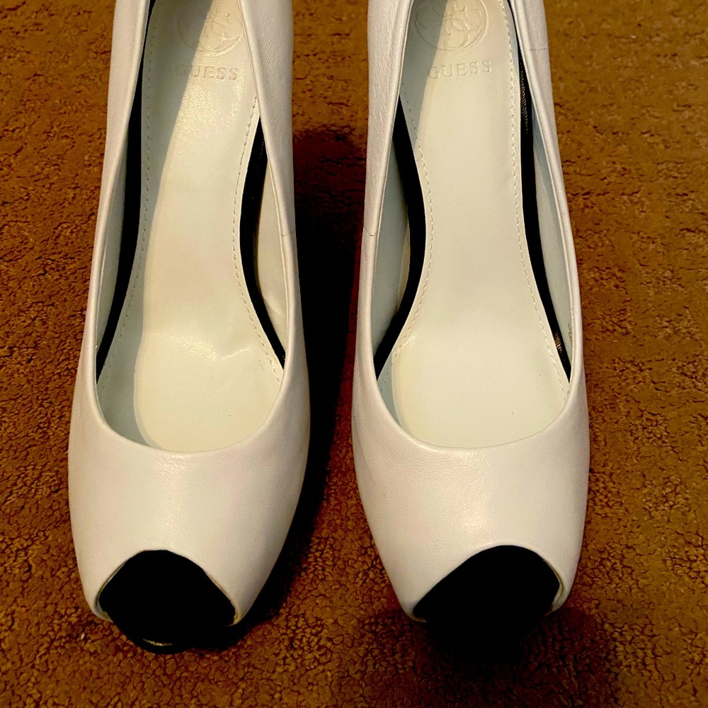 Guess peep toe high heels